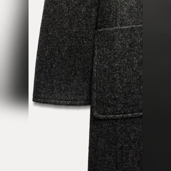 COAT WITH MANTECO WOOL ZW COLLECTION - Picture 11 of 13